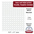 thumbnail image 1 of 1/2 (0.5) Round White Printable Labels with Template Included for Laser or Inkjet Printer, 1010 Pack, 1 of 5