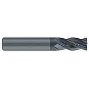 1/2, 1-1/4 LOC, 1/2 Shank Diam, 3-1/4 OAL, 4 Flute, Solid Carbide Square End Mill