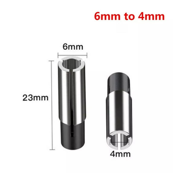 1/2" 1/4" 1/8" Collet Adaptor Shank Reducer Bit CNC Spindle Router 4/6/8/10mm 6mm to 4mm