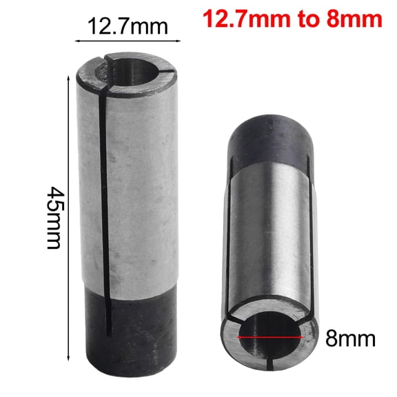 1/2" 1/4" 1/8" Collet Adaptor Shank Reducer Bit Cnc Spindle Router 4/6/8/10Mm 12.7Mm To 8Mm YIWEI