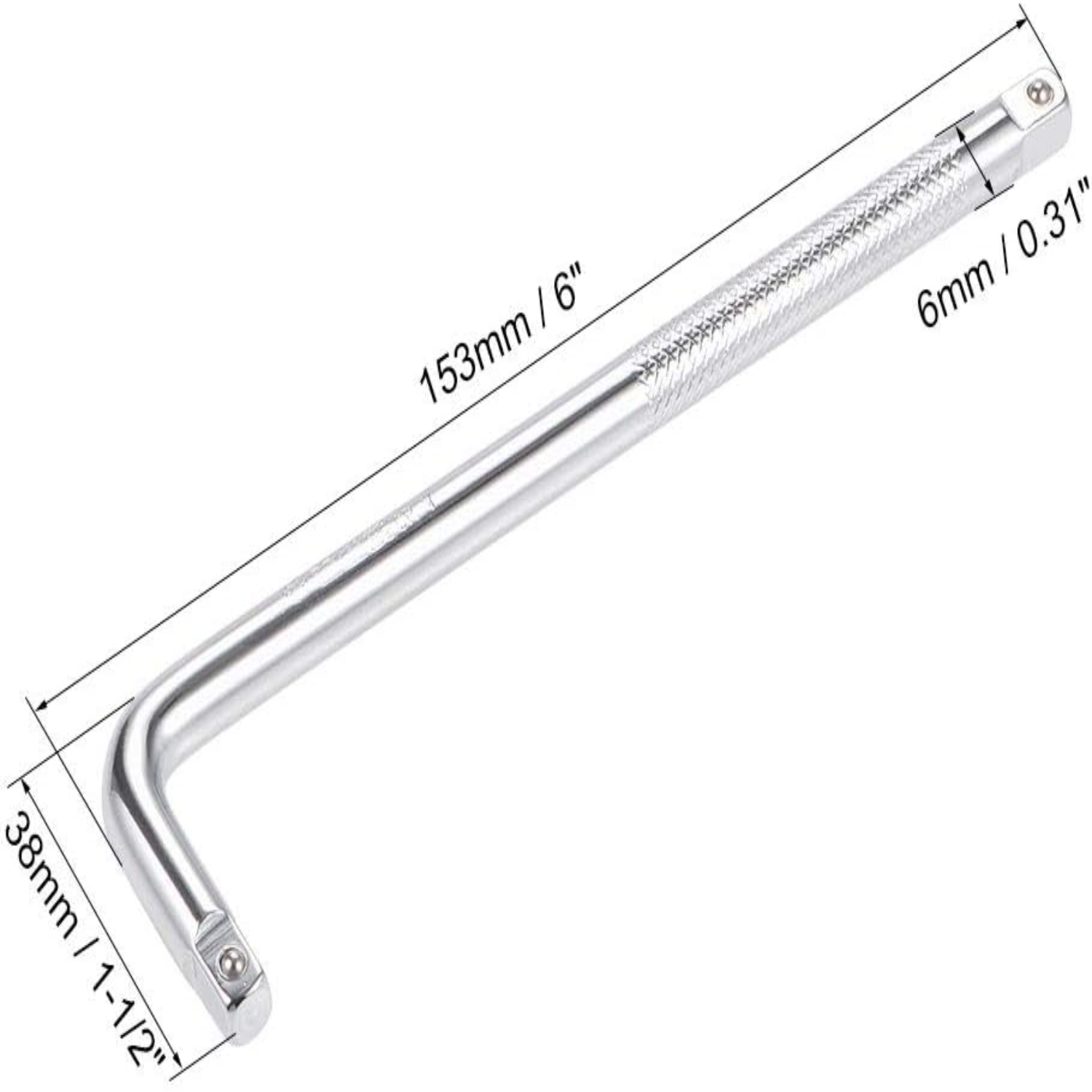 1/2”1/4”3/8” Drive CRV Socket Breaker L Shape Extension Wrench Tool