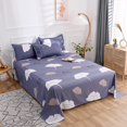 1.2/1.5/1.8/2MFlat Bed Sheet Solid Bed Cover Single Double Queen King