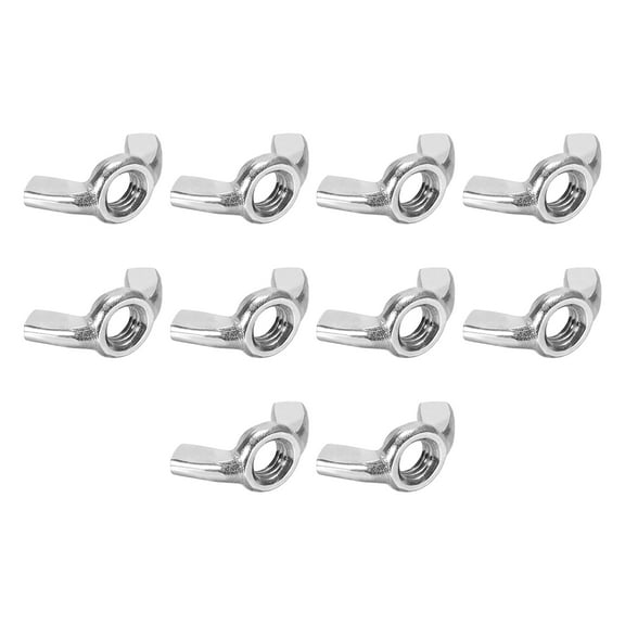 1/2"-12 Wing Nuts, Carbon Steel Zinc Plated Hand Twist Tighten Ear Butterfly Nut 10 Pcs
