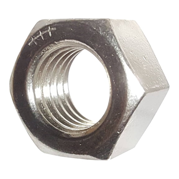 1/2-13 Finished Hex Nuts, Stainless Steel 18-8, Plain Finish, Quantity 100