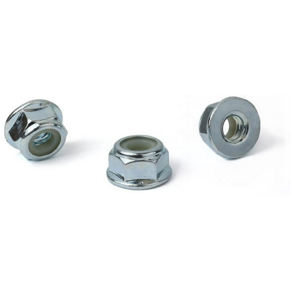1/2-13 Flange Nylon Insert Locknuts / Grade 8 / Zinc Yellow - 100 Piece Carton