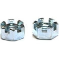thumbnail image 1 of 1/2-13 Heavy Pattern Slotted Hex Nuts / Steel / Plain - 500 Piece Carton, 1 of 1