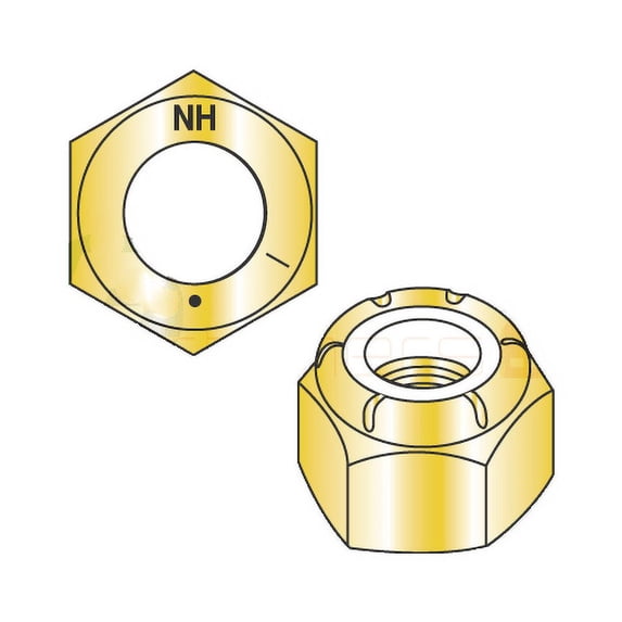 1/2-13 Light Hex Standard / NE Nylon Insert Locknuts / Grade 8 / Zinc Yellow Quantity: 100 pcs)
