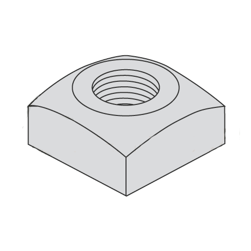 1/2-13 Regular Square Nuts / Steel / Hot Dip Galvanized (Quantity: 300 pcs)