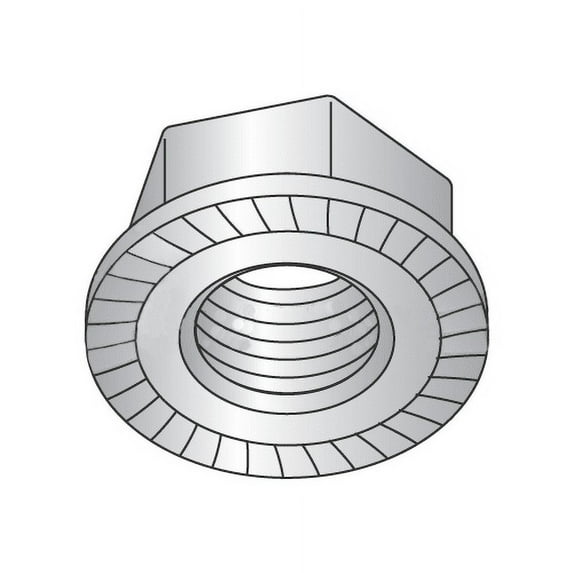 1/2-13 Serrated Hex Flange Locknuts / 316 Stainless Steel (Quantity: 100)
