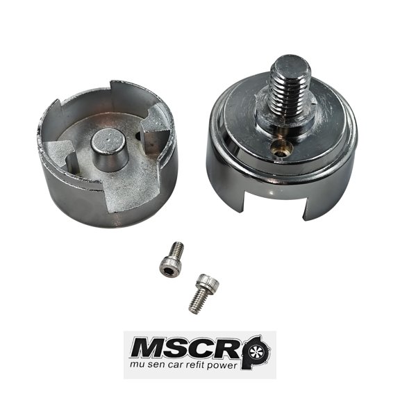 1/2"-13 Thread-On Shift Knob Chrome Mounting Adapter Alloy Steel