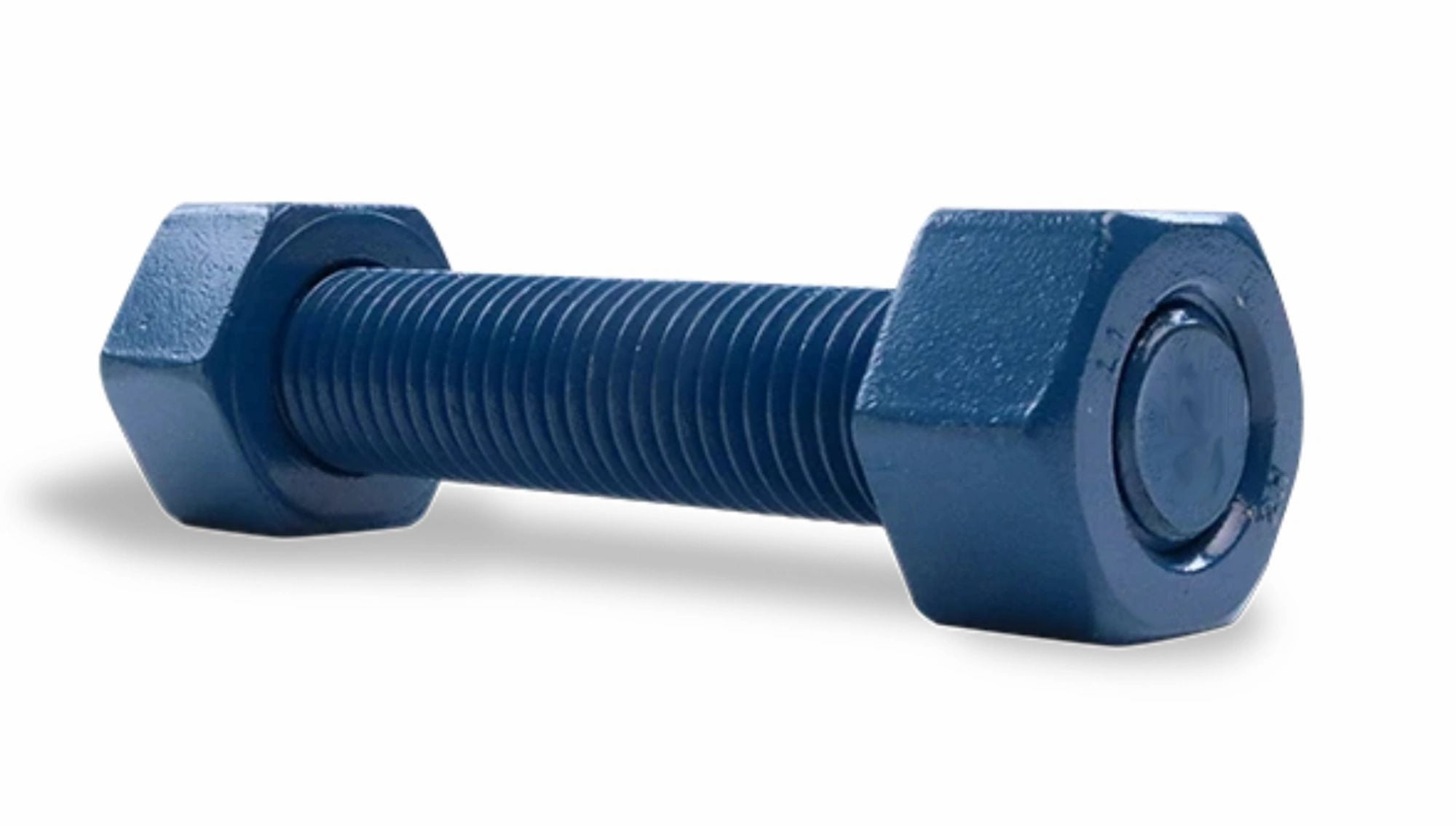 1/2" - 13 Thread Size, 7" Long, B7 BLUE PTFE Coated Threaded Rods, with HH Nuts (10 rods, 20 nuts)