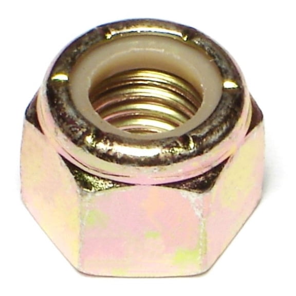 1/2"-13 Zinc Plated Grade 8 Steel Coarse Thread Nylon Insert Lock Nuts LNS8-123