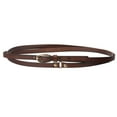 thumbnail image 1 of 1/2" (13 mm) Skinny Solid Leather Double Wrap Belt, 1 of 1