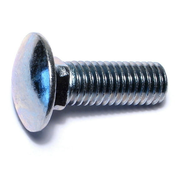 1/2"-13 x 1-1/2" Zinc Plated Grade 2 / A307 Steel Coarse Thread Carriage Bolts CBS-625