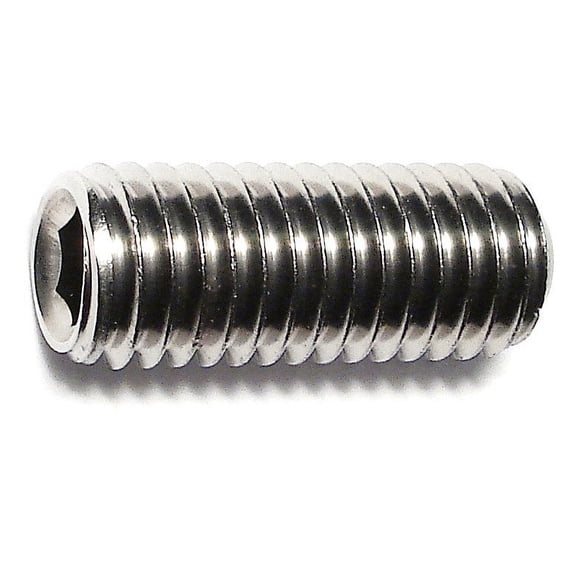 1/2"-13 x 1-1/4" 18-8 Stainless Hex Socket Headless Set Screws (3 pcs.)