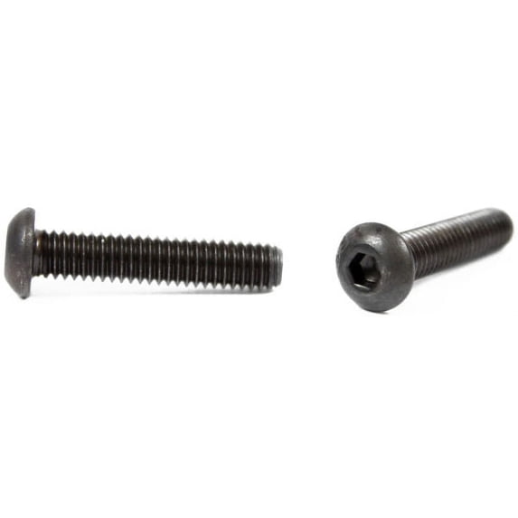 1/2-13 x 1 1/4" Button Head Socket Cap Screws / Alloy Steel / Black Oxide - 100 Piece Carton