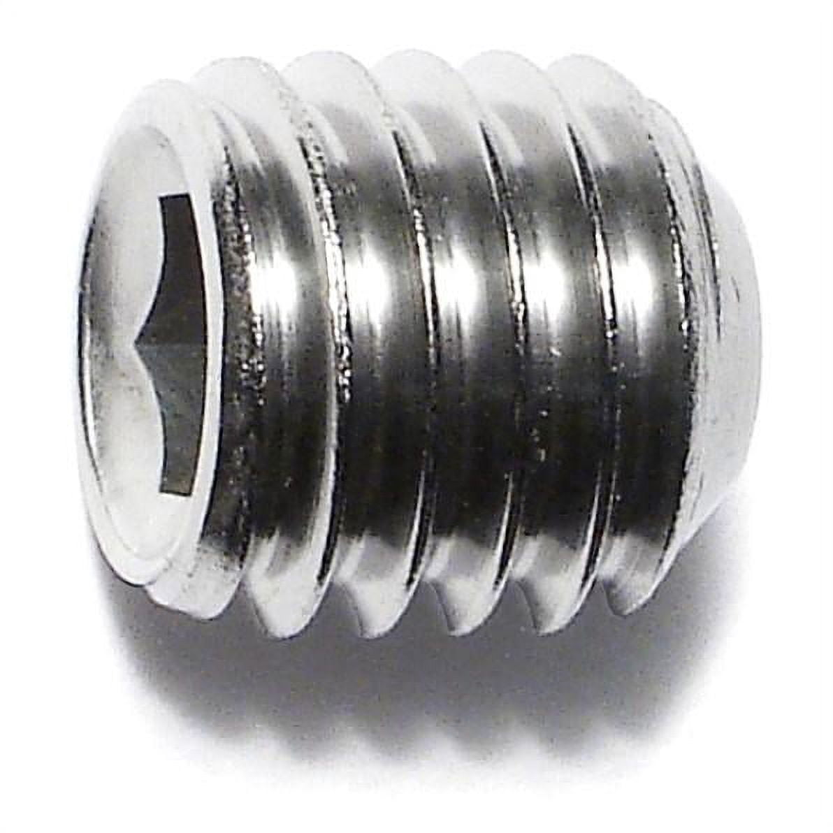 1/2"-13 x 1/2" 18-8 Stainless Hex Socket Headless Set Screws (8 pcs.)