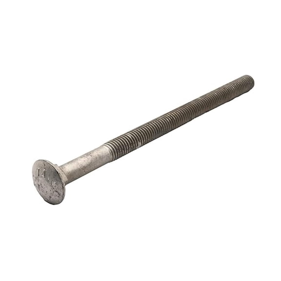 1/2"-13 x 12 (25 Pack) Hot Dipped Galvanized Carriage Bolt, 6" of Thread, Grade A 307, for Exterior Use - by