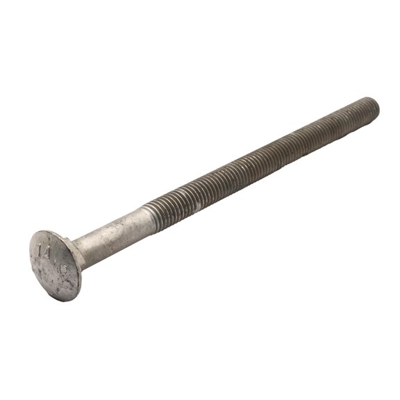 1/2"-13 x 14 (25 Pack) Hot Dipped Galvanized Carriage Bolt for Exterior Use, Commerical Grade 307A, 6" of Thread - by