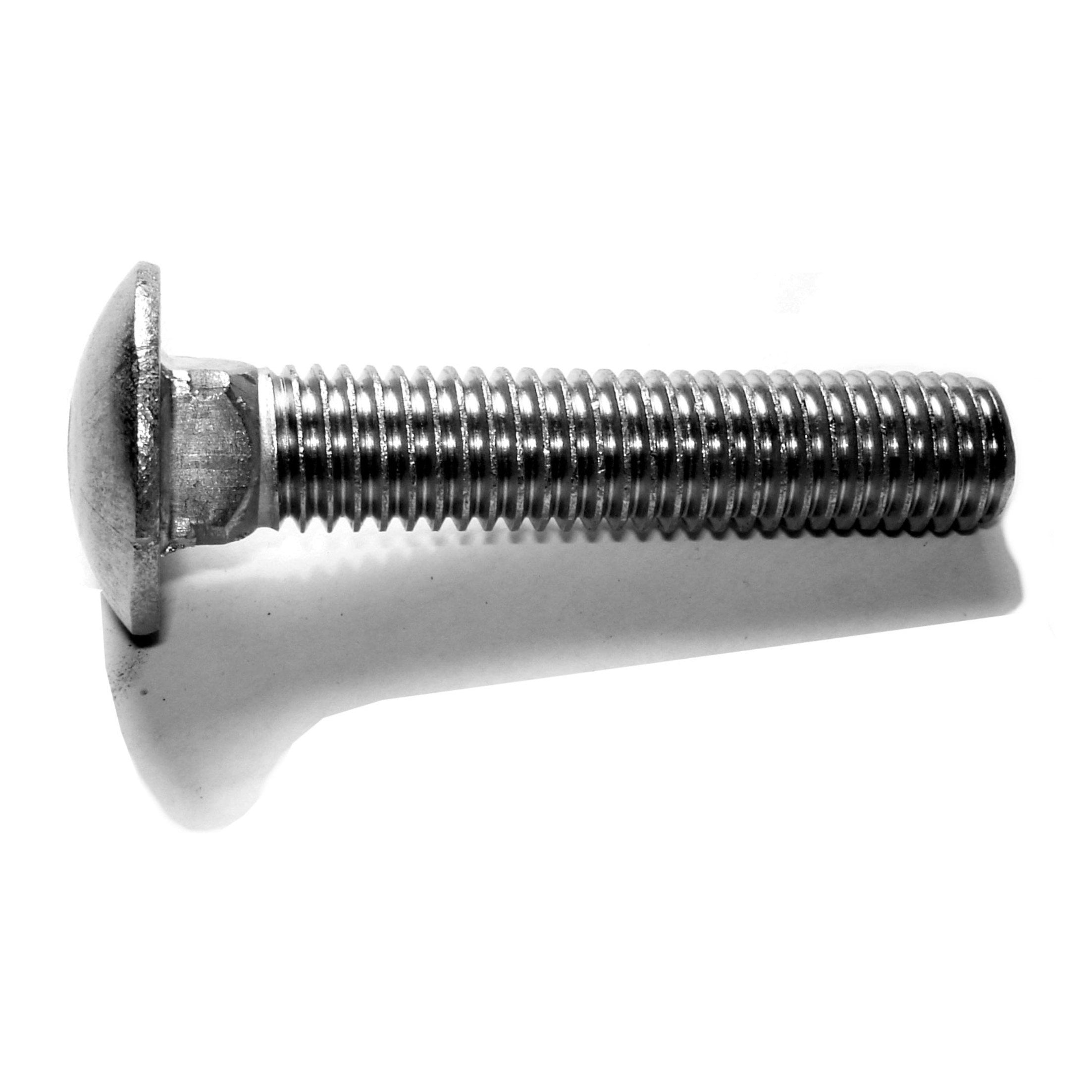 1/2"-13 x 2-1/2" 18-8 Stainless Steel Coarse Thread Carriage Bolts (15 pcs.)