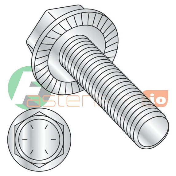 1/2-13 x 2" Serrated Hex Flange Screws / Unslotted / Grade 8 / Zinc (Quantity: 300 pcs)