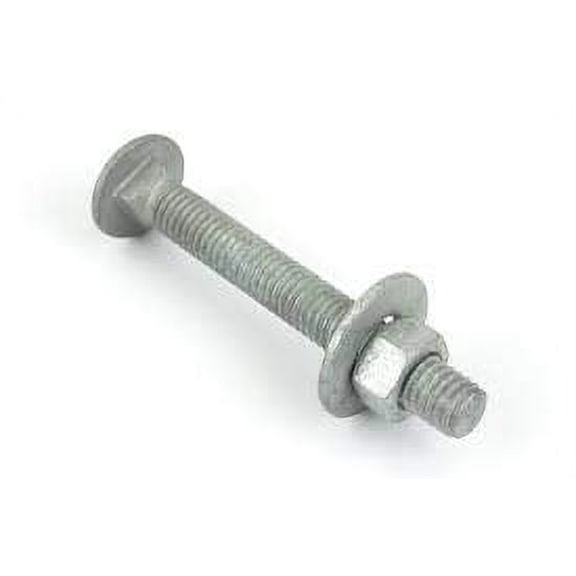 1/2"-13 x 3-1/2" (25 Sets) Hot Dipped Galvanized Carriage Bolt Kit for Exterior Use, Includes (25) Nuts and (25) USS Flat Washers, Commercial Grade A 307, Fully Threaded - by$$Hardware