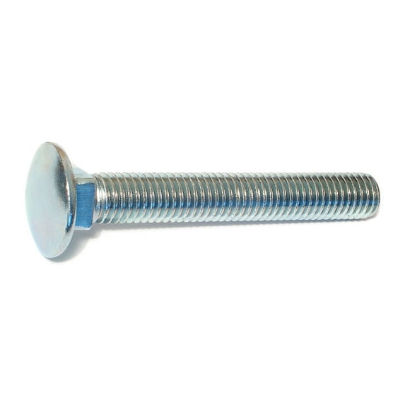 1/2"-13 x 3-1/2" Zinc Plated Grade 2 / A307 Steel Coarse Thread Carriage Bolts CBS-655