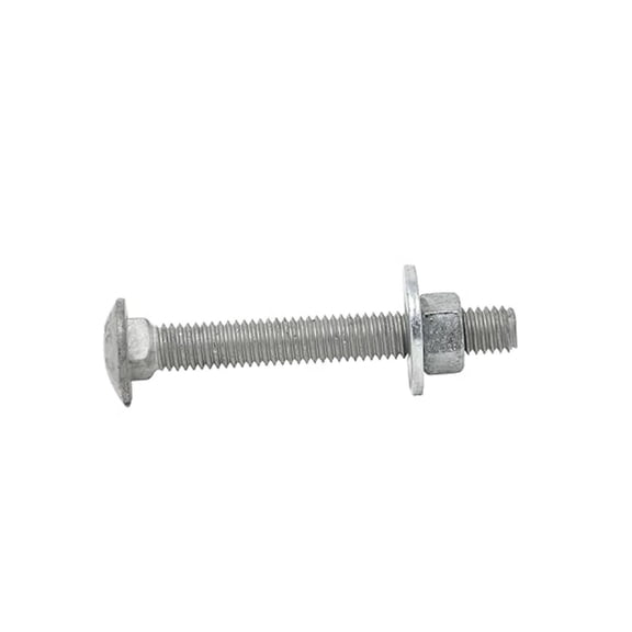 1/2"-13 x 5-1/2" (25 Sets) Hot Dipped Galvanized Carriage Bolt Kit for Exterior Use, Grade A 307, Includes USS Flat Washers (25 pcs) and Hex Nuts (25 pcs), Full Thread - by