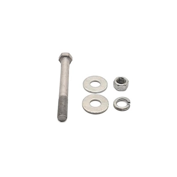 1/2"-13 x 5-1/2" (25 Sets) Hot Dipped Galvanized Hex Bolt Kit for Exterior Use Includes 50 USS Flat washers, 25 Nuts, 25 Split Lock Washers, Grade A 307, Partial Thread - by