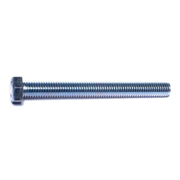 1/2"-13 x 5" Zinc Plated Steel Coarse Full Thread Hex Head Tap Bolts (4 pcs.)