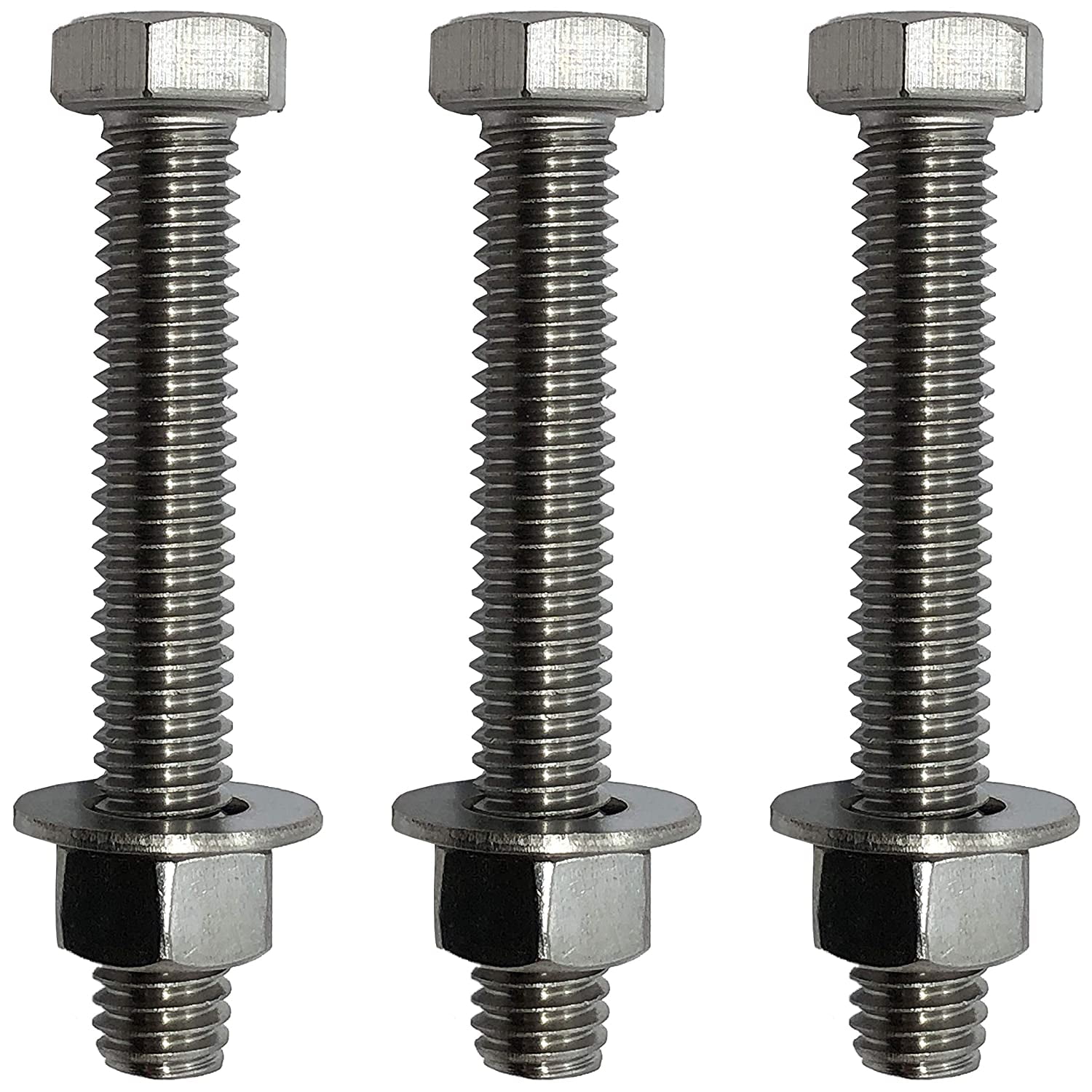 334-Piece Stainless Steel Hex Bolt, Nut & Washer Assortment Kit | 18-8 Grade, Coarse Thread, Inch Sizes