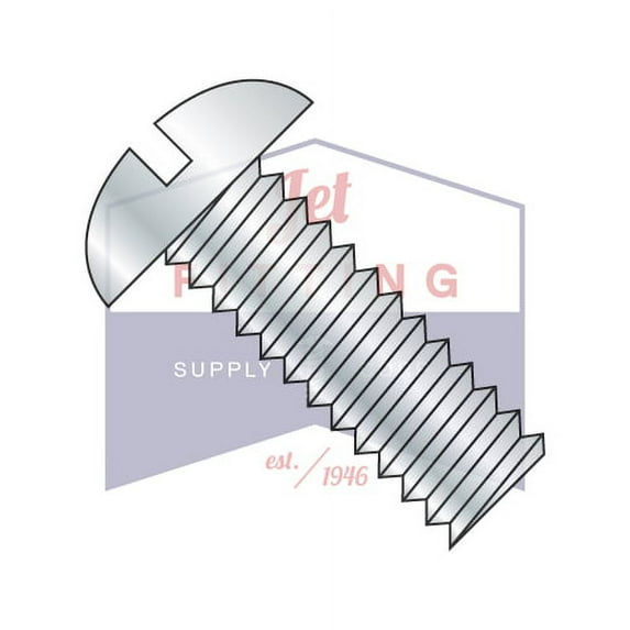1/2-13 x 6" Machine Screws | Slotted | Round Head | Steel | Zinc (Quantity: 100)