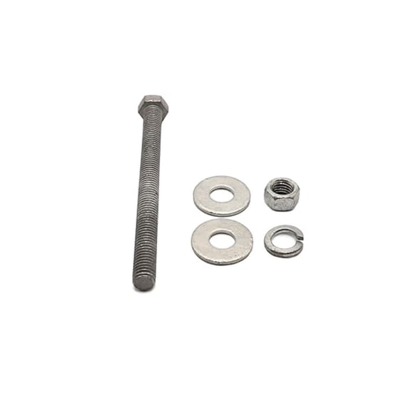 1/2"-13 x 7 (25 Sets) Hot Dipped Galvanized Hex Bolt Kit for Exterior Use, Includes 50 USS Flat Washers, 25 Nuts, 25 Split Lock Washers, Grade A 307, Fully Threaded - by