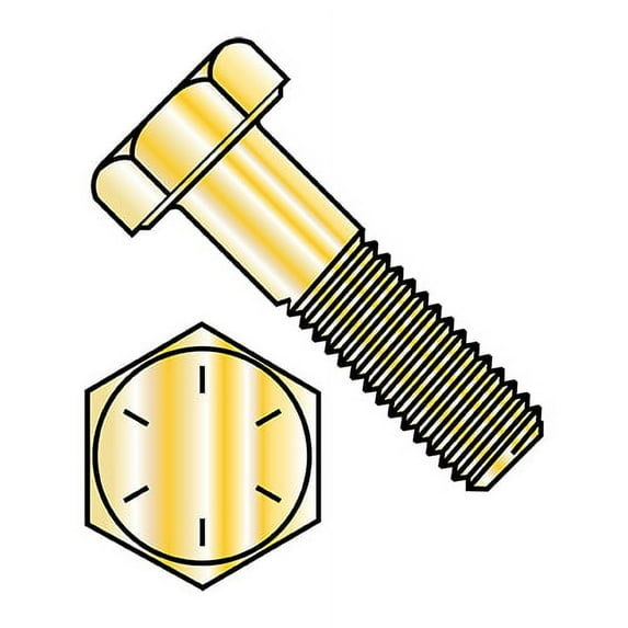 1/2-13X1 1/2 Coarse Thread Hex Cap Screw Grade 8 Zinc Yellow (Pack Qty 300) BC-5024CH8O