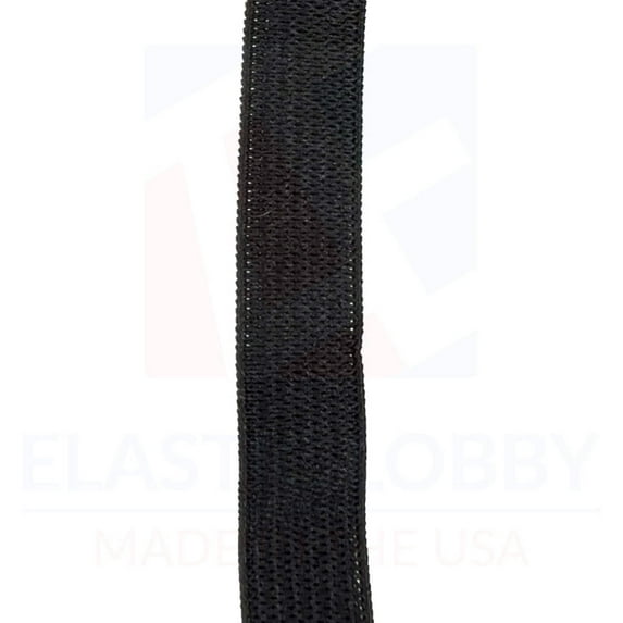 1/2" (13mm) Black Knitted Elastic - US Made - 20 yards