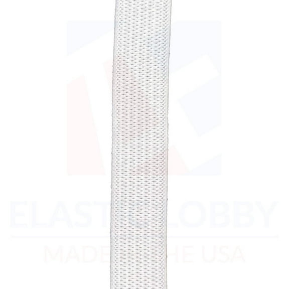 1/2" (13mm) Heavy White Knitted Elastic - US Made - 20 yards