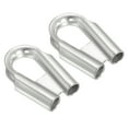 thumbnail image 1 of 1/2"/ 13mm Wire Rope Tube Thimble 304 Stainless Steel Rope Thimbles with Gusset Silver, 2 Pack, 1 of 5