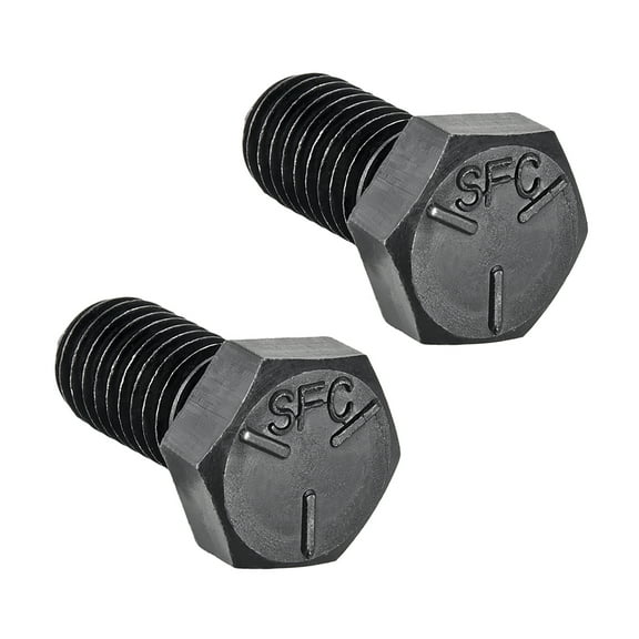 1/2"-13x1" Hex Bolts Grade 5 UNC Black Carbon Steel Black 2 Pack