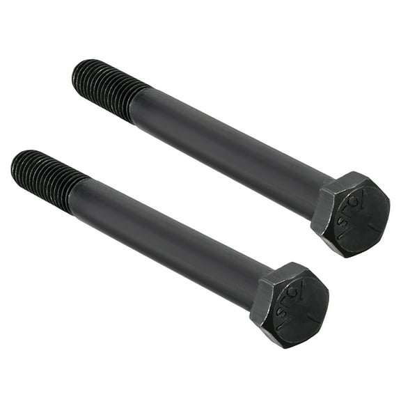 1/2-13x5" Hex Bolts Grade 5 UNC Black Carbon Steel Black 2 Pack