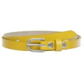thumbnail image 1 of 1/2" (14 mm) Women's Snap On Skinny Patent Leatherette Belt, 1 of 3