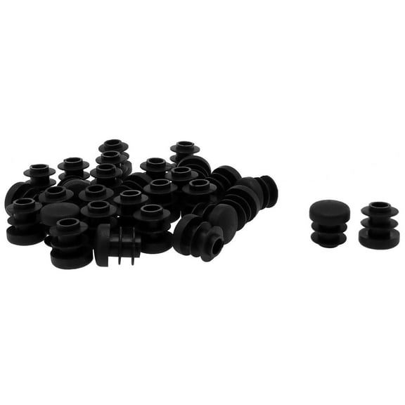 1/2" 14mm OD Plastic Round Tube Inserts Protector 30pcs, 0.43"-0.51" Inner Dia