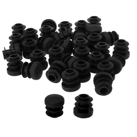 1/2" 14mm OD Plastic Round Tube Inserts Protector 35pcs, 0.43"-0.51" Inner Dia