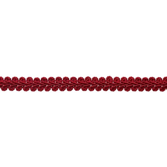1/2" (1cm) Basic Solid Collection French Gimp Braid Trim # FGS, Cherry Red #E13 (Dark Crimson Red) 10 Yards (30 ft/9.5m)