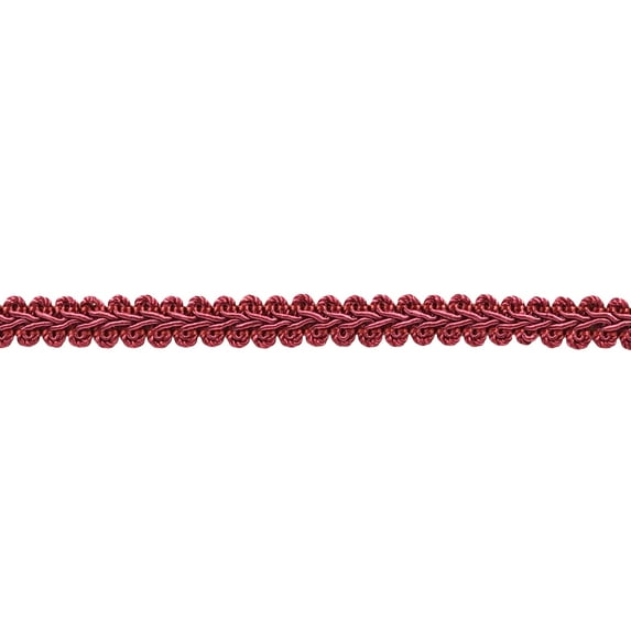 1/2" (1cm) Basic Solid Collection French Gimp Braid Trim # FGS,, Cranberry Red #E11 (Deep Red) Sold By The Yard (36"/3 ft/0.9m)