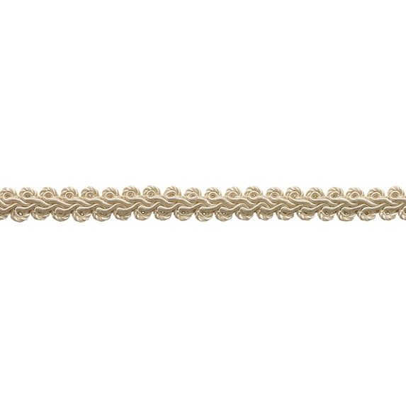 1/2" (1cm) Basic Solid Collection French Gimp Braid Trim # FGS,, Cream Ivory #A2 (Ivory / Cream) Sold By The Yard (36"/3 ft/0.9m)