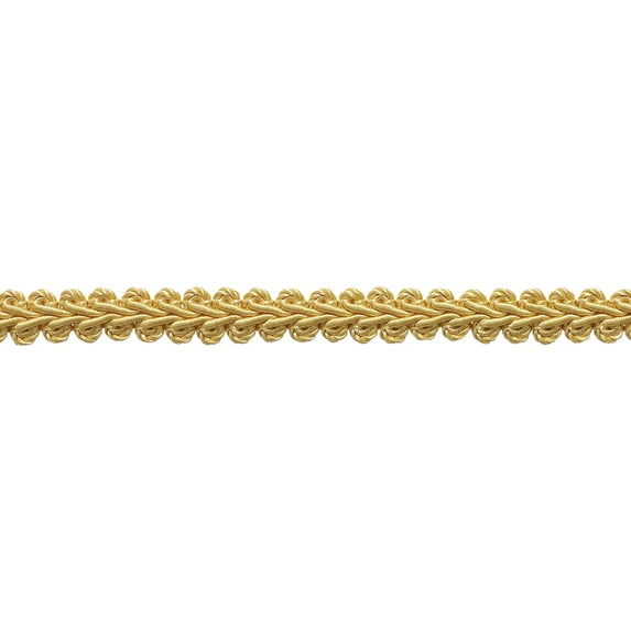 1/2" (1cm) Basic Solid Collection French Gimp Braid Trim # FGS, Light Gold #B7 (Light Yellow Gold) 10 Yards (30 ft/9.5m)