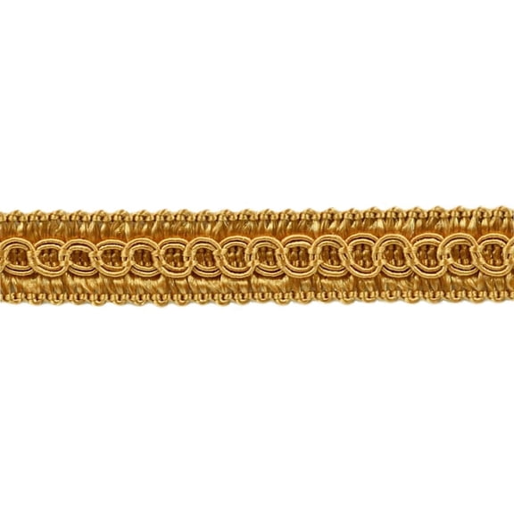 1/2" (1cm) Basic solid Collection Scroll Gimp Braid Trim # 0050SG,, Antique Gold #C4 (Dark Yellow Gold) 54.6 Yards (164 ft/50m)
