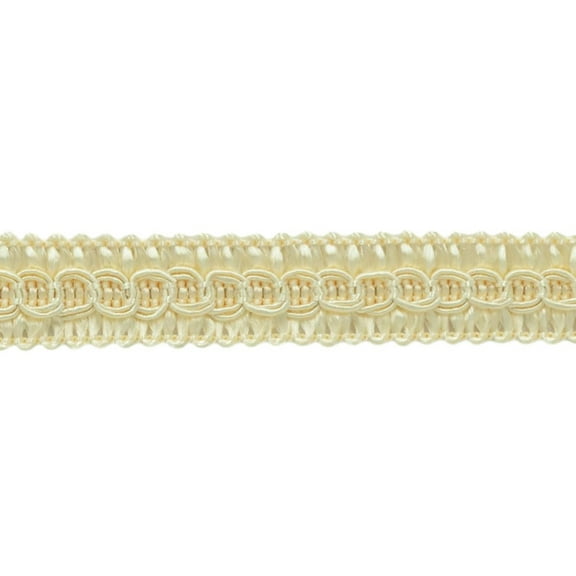1/2" (1cm) Basic solid Collection Scroll Gimp Braid Trim # 0050SG,, Cream Ivory #A2 (Ivory / Cream) 54.6 Yards (164 ft/50m)