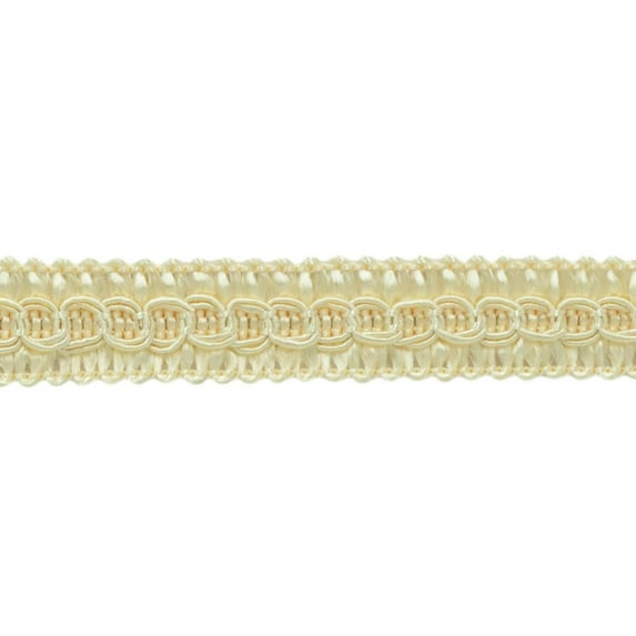 1/2" (1cm) Basic solid Collection Scroll Gimp Braid Trim # 0050SG,, Cream Ivory #A2 (Ivory / Cream) Sold By The Yard (36"/3 ft/0.9m)