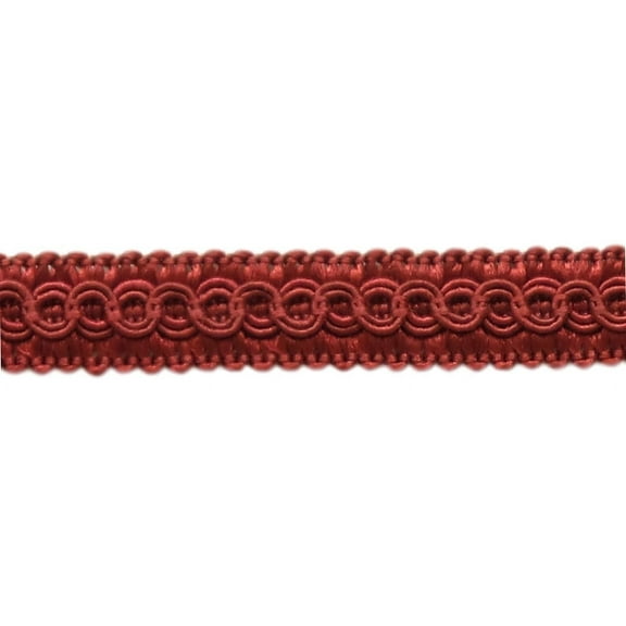 1/2" (1cm) Basic solid Collection Scroll Gimp Braid Trim # 0050SG, Dark Wine Red #E10 (Dark Burgundy Red) 14 Yards (42 ft/12.5m)